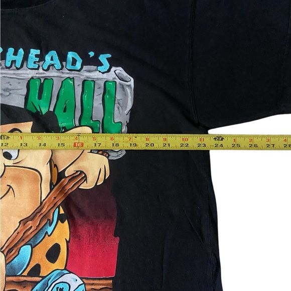 Vintage 1994 Flintstones T-Shirt Barney Rubble Rockhead’s Pool Hall Novel T XL - Picture 4 of 7